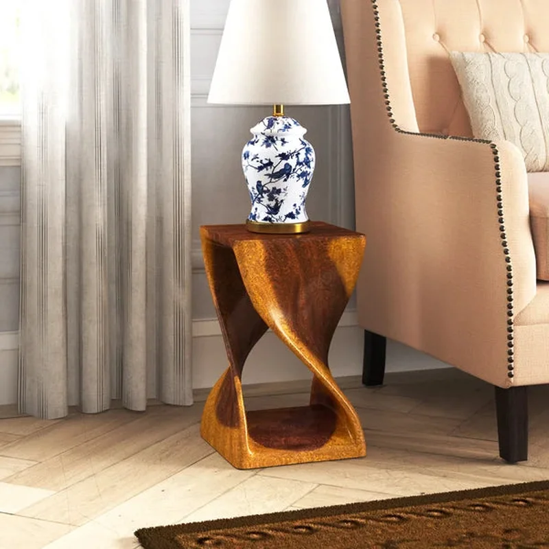 Walnut Harding 16'' Tall Solid Wood Square End Table