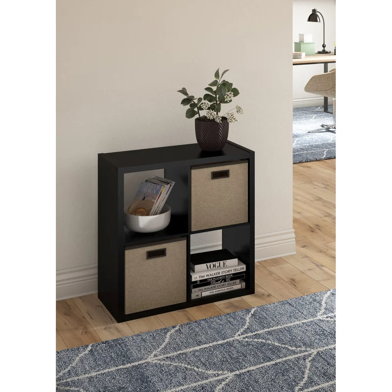 30" H x 30" W Decorative Cube Bookcase ClosetMaid Color: Black