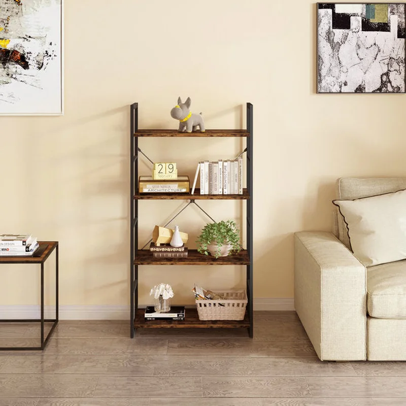 Brown Landrienne 47.2'' H x 23.62'' W Iron Standard Bookcase