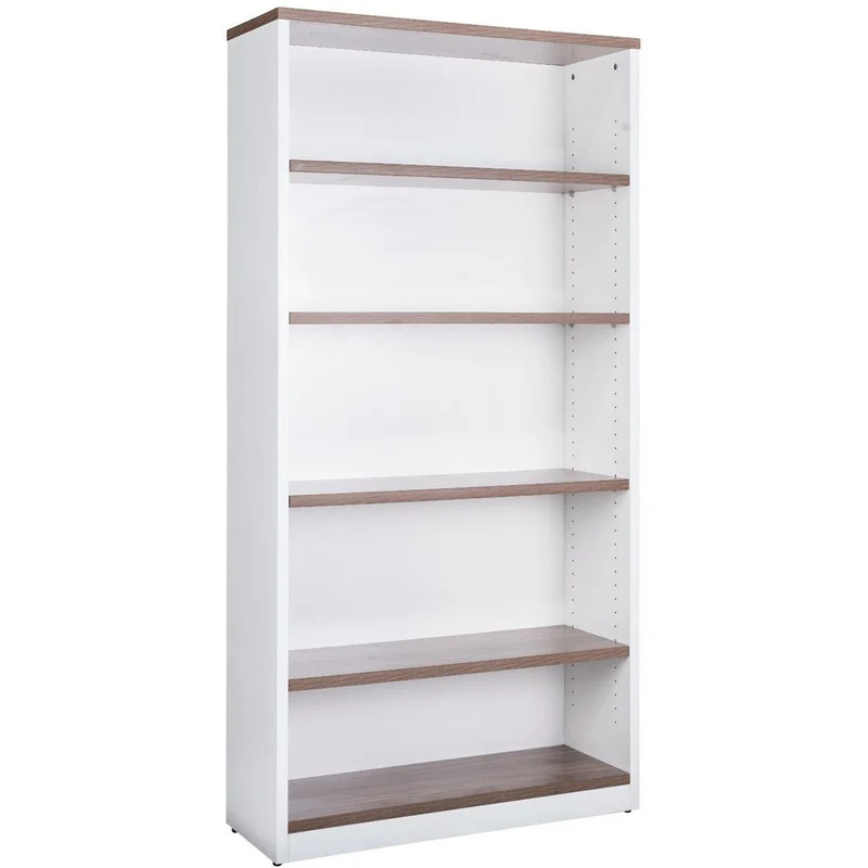 Premier Bookcase 900W x 320D x 1800mmH 4 Shelf Casnan And White