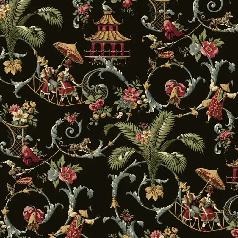 Waverly Mandarin Prose 27' L x 27" W Wallpaper Roll