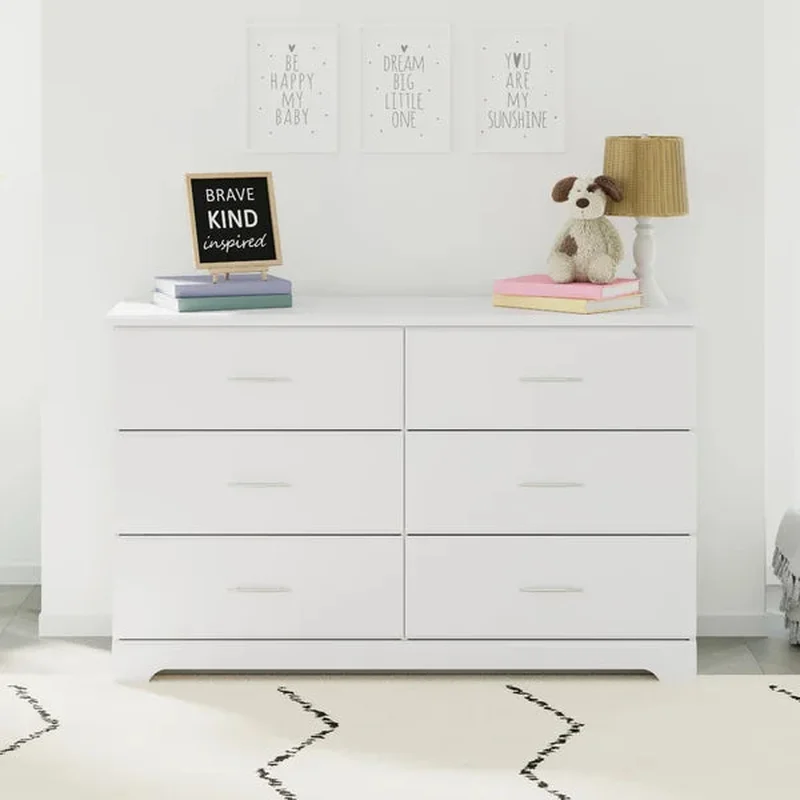 White Brookside 53.35'' Wide 6 - Drawer Double Dresser