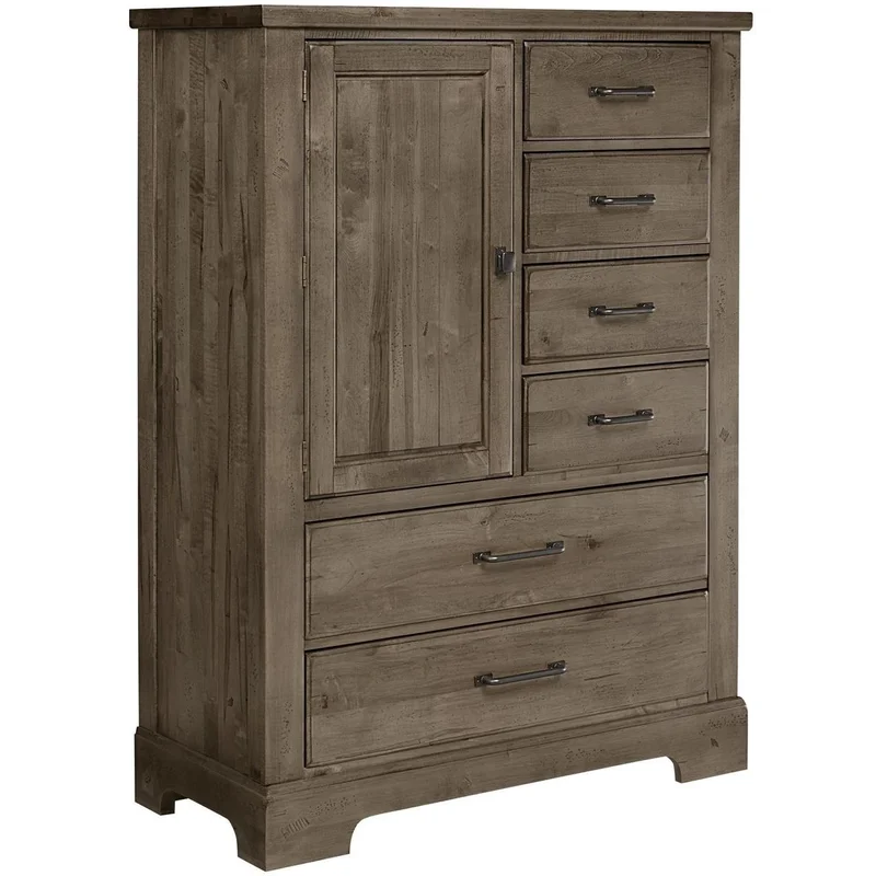 Vaughan-Bassett Cool Rustic Standing Chest in Stone Grey