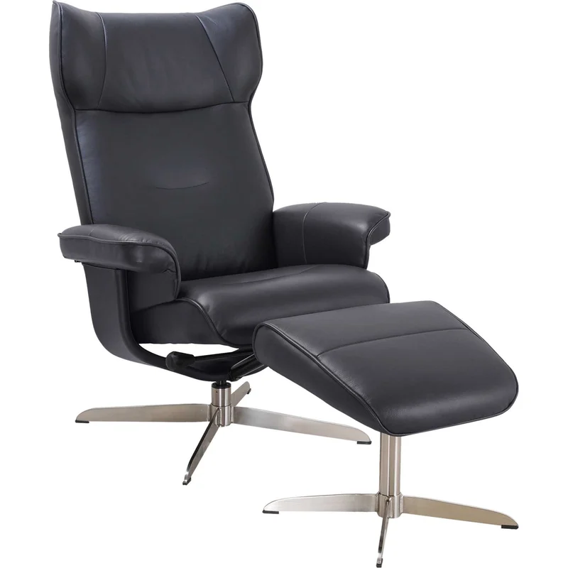 Winter Top Grain Leather Recliner Chair w/ Ottoman FLASH SALE