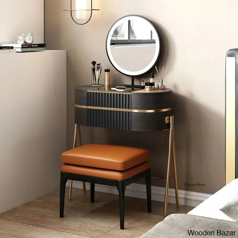 Adaisia Vanity Dressing table with mirror and stool
