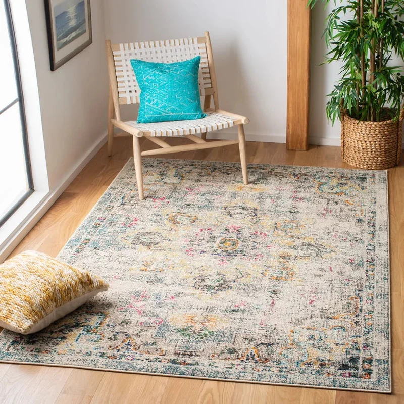 Felty Oriental Area Rug in Gray/Brown Rectangle 8' x 10'
