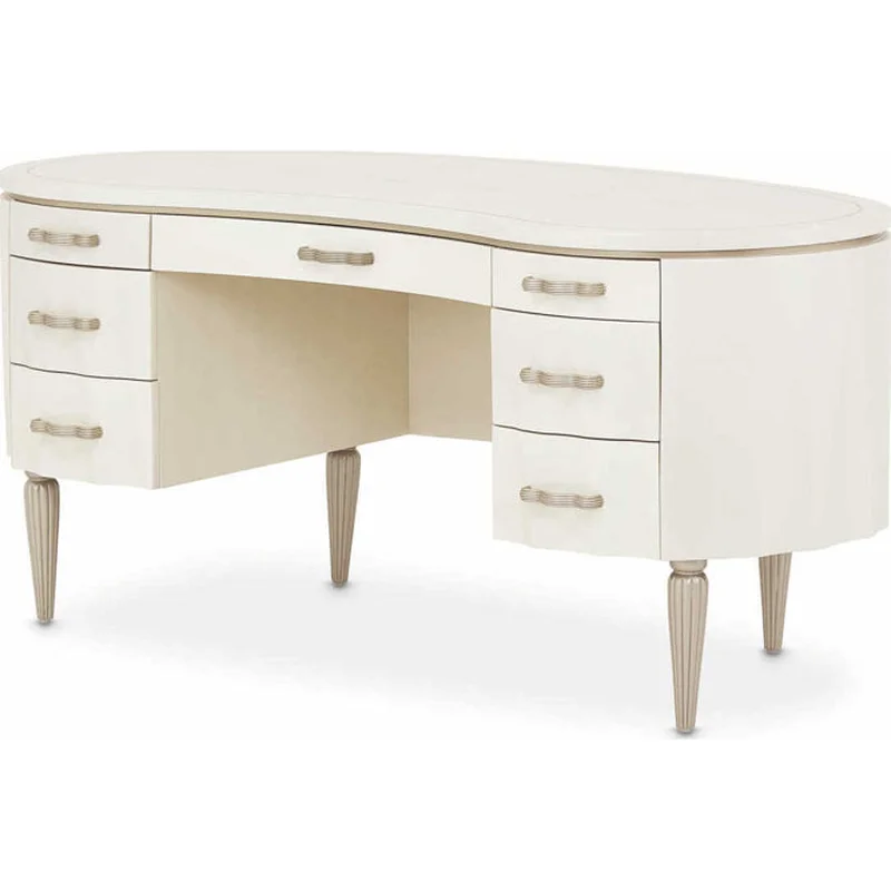 AICO Furniture London Place Desk in Creamy Pearl