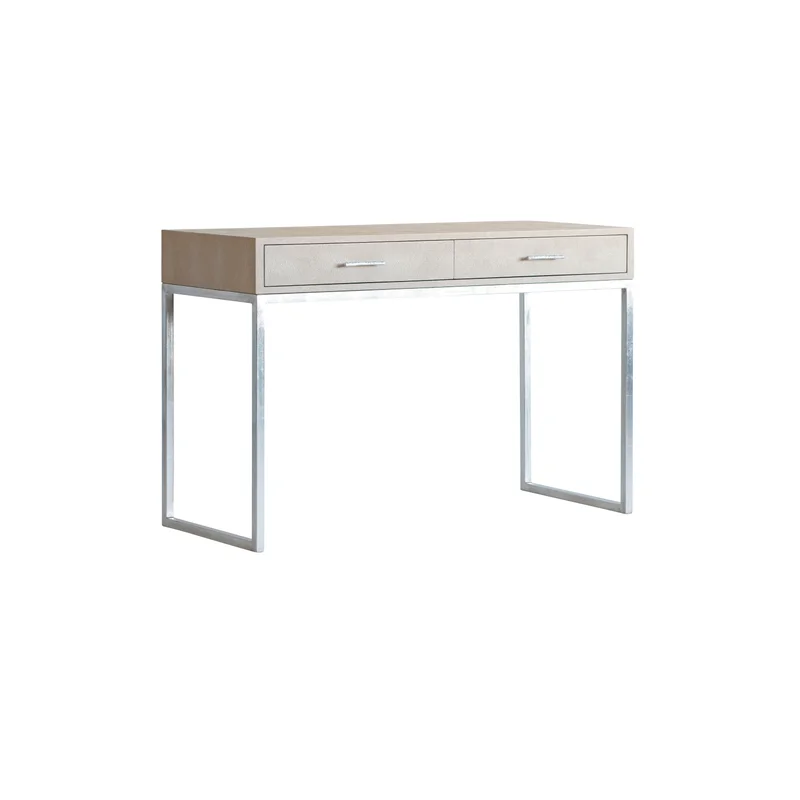 Cream Shagreen 2-Drawer Desk | Andrew Martin Digby