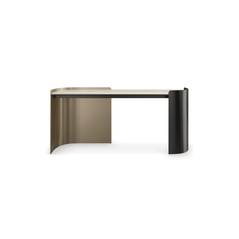 Cream Travertine Modern Desk | Caracole Movement