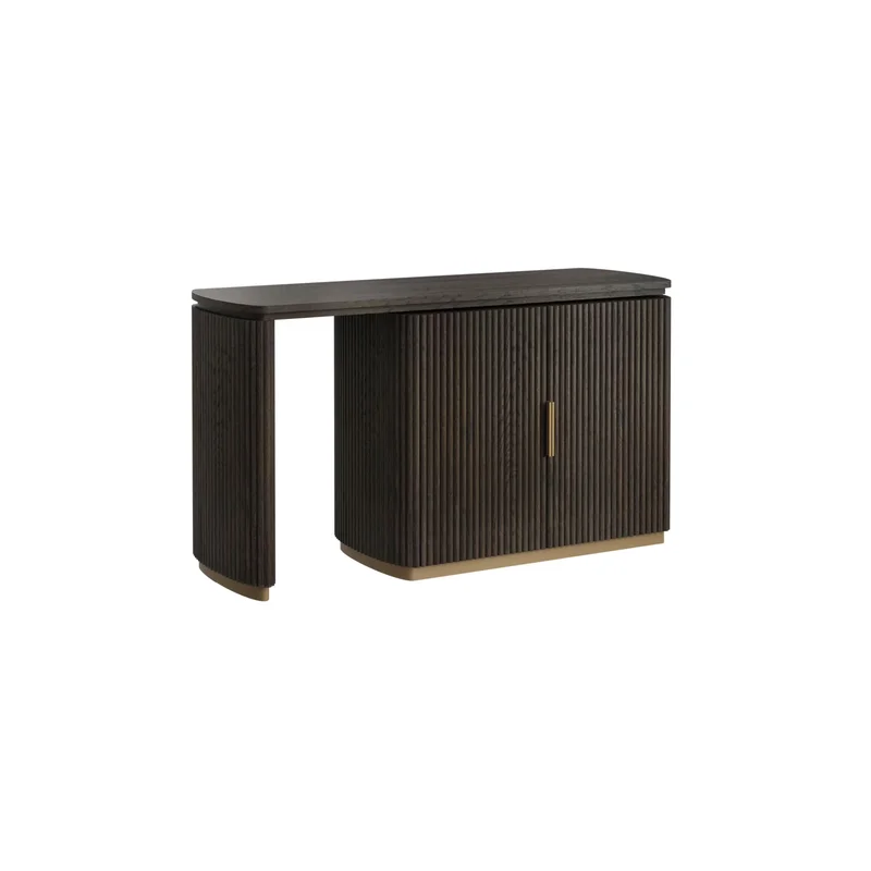 Ribbed Oak 2-Door Desk | Richmond Interiors Cambon