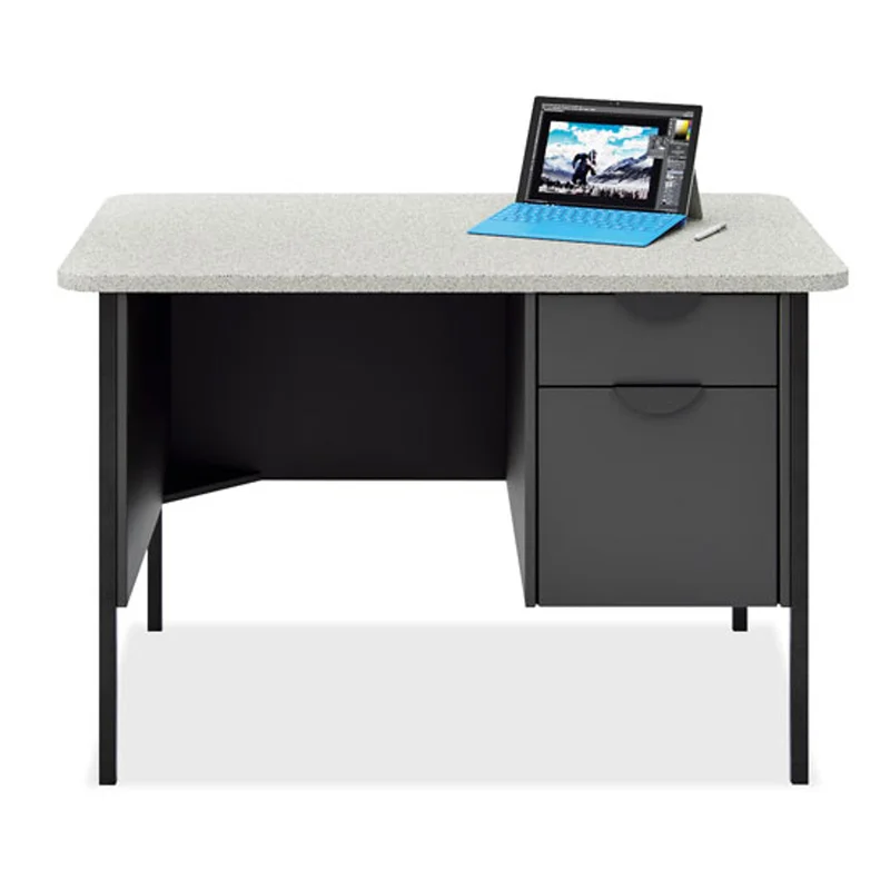 Teacher's Single Hanging Pedestal Desk - 43"W x 24"D