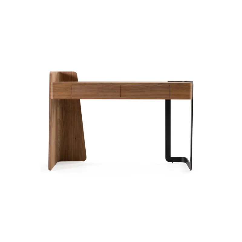 Walnut 2-Drawer Writing Desk | OROA Modern Langford