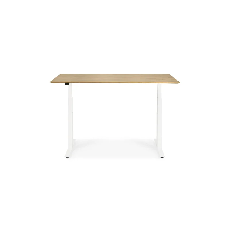 White Metal Adjustable Desk Base | Ethnicraft Bok