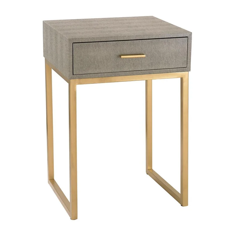 Sterling Industries Shagreen Side Table In Grey
