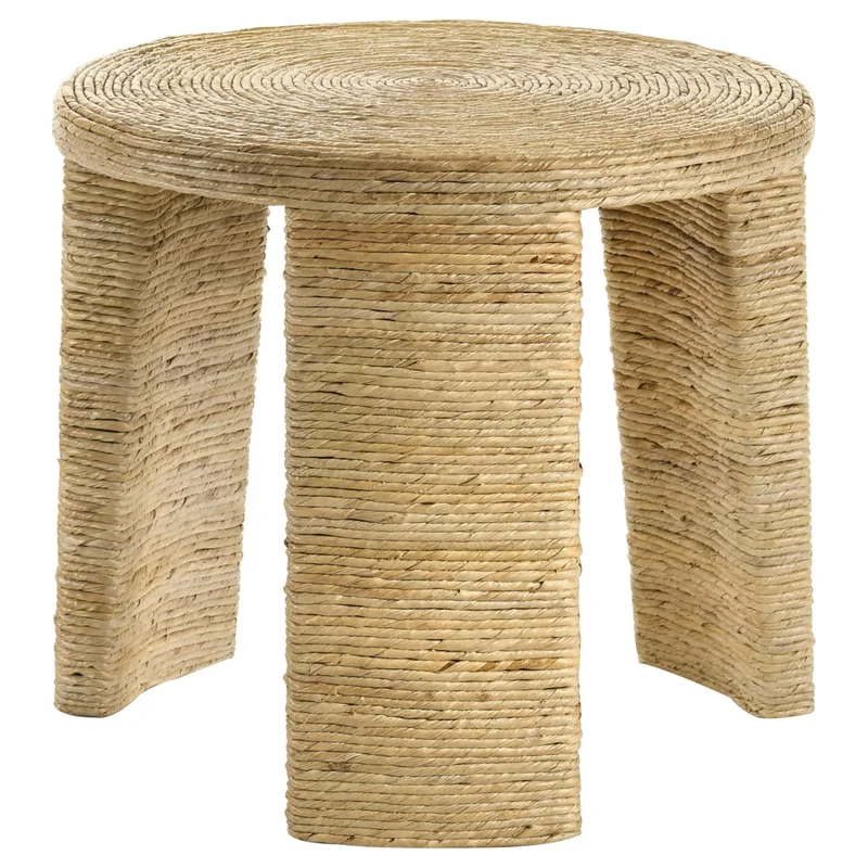 Artina Woven Rattan Round End Table Natural Brown | Coaster