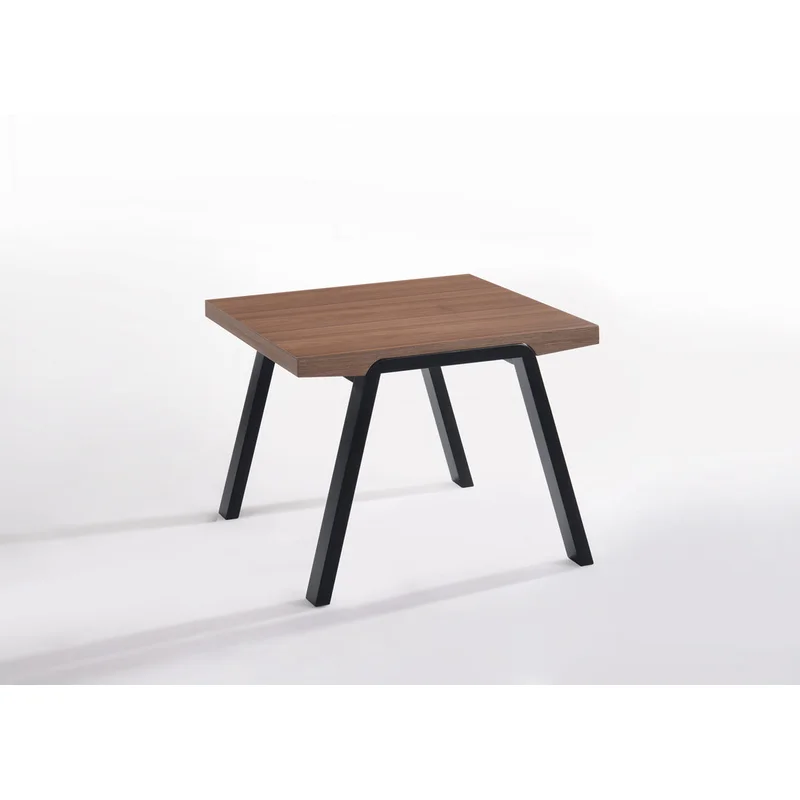 Vig Furniture Modrest Rhett Modern Walnut & Black End Table
