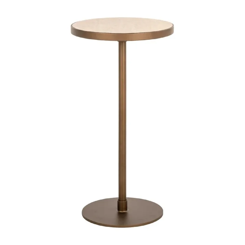 Beige Porcelain Pedestal End Table | Richmond Interiors Selly