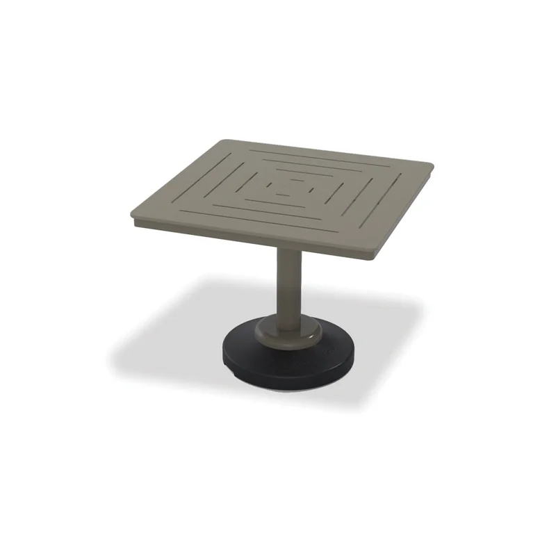 36" Square MGP Table Top w/ 80lb Pedestal Base - Balcony Height