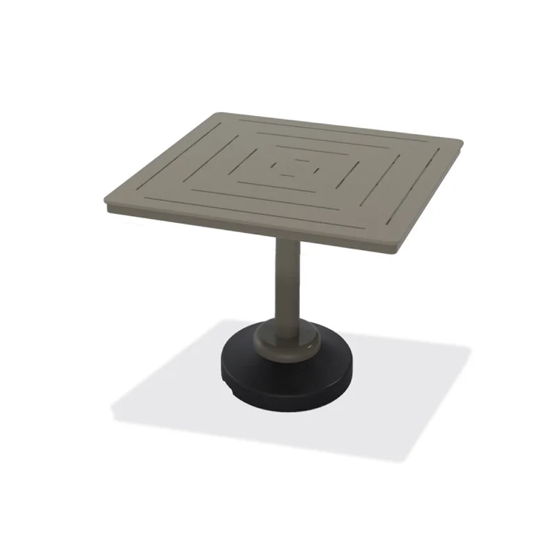 42" Square MGP Table Top w/ 80lb Pedestal Base - Balcony Height