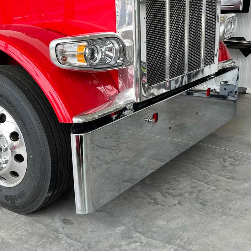 18" Peterbilt 365 367 388 389 567 Kenworth W990 Rolled End Chrome Bumper with Tow Holes