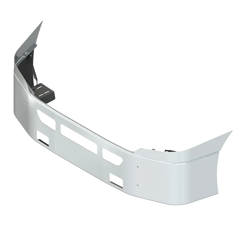 18" FL Cascadia SBA Chrome Bumper with Vent and Fog Cut Outs