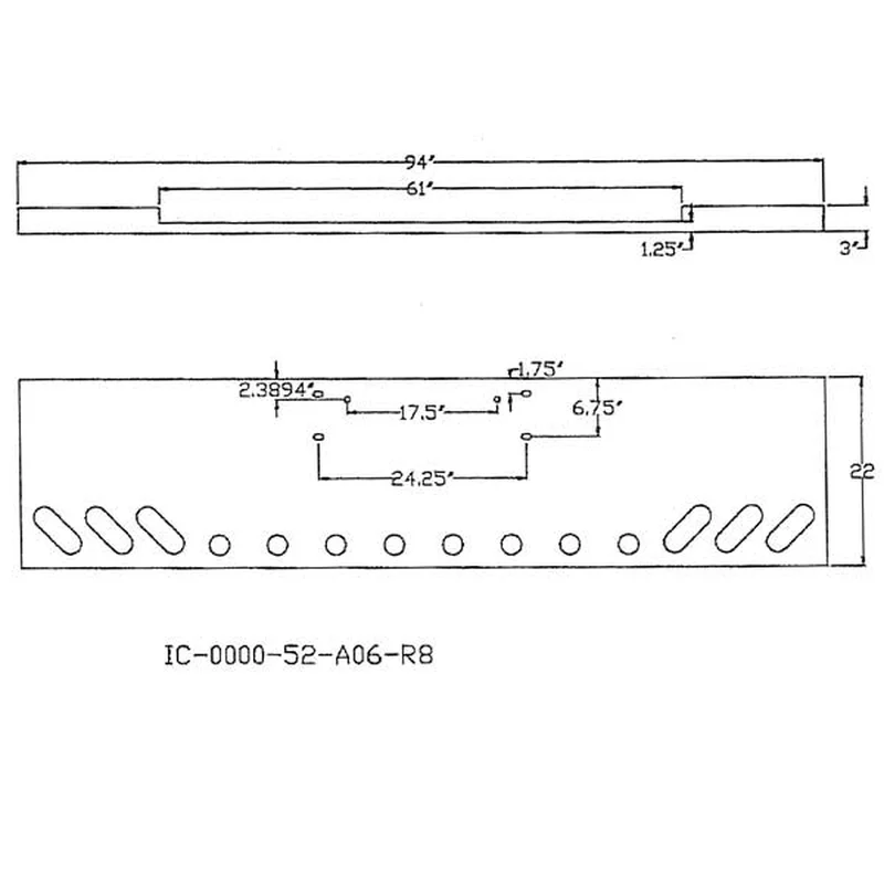 Western Star 22" Boxed End Chrome Bumper