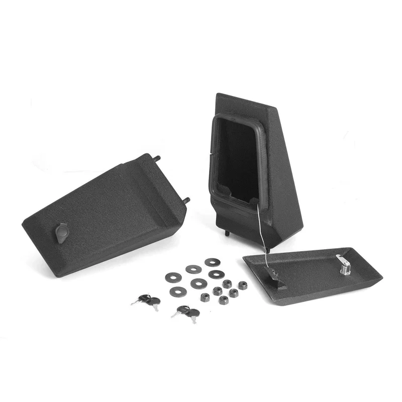 XHD Bumper Storage Ends Textured Black by Rugged Ridge ('76-'06 Jeep Wrangler CJ YJ TJ)
