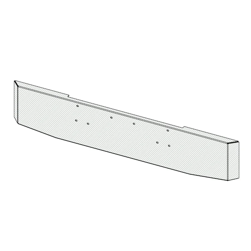 18" - 16" Peterbilt 357 378 379 Stainless Steel Mitered Tapered Bumper