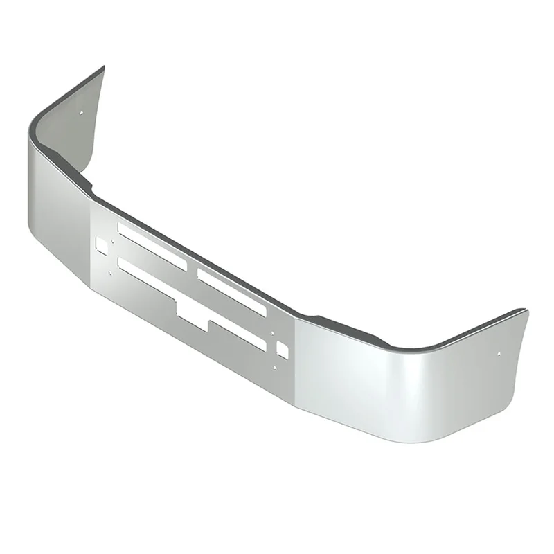 16" Kenworth T600 Setback Axle Stainless Steel Bumper with Vent Step and Tow Holes