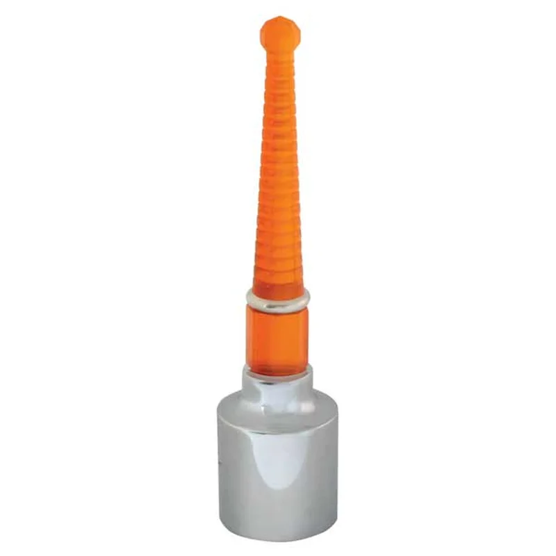 1"ID Chrome Bumper Guide Cap with Pyramid Lens