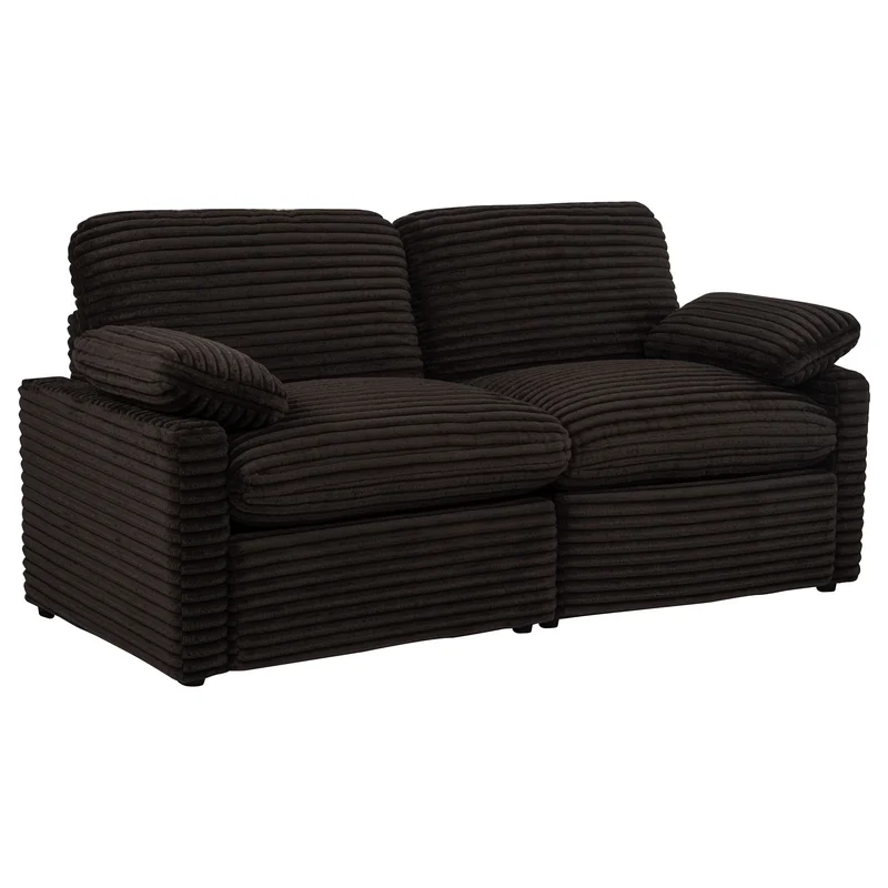 Collins Modular Power Loveseat Chocolate Brown