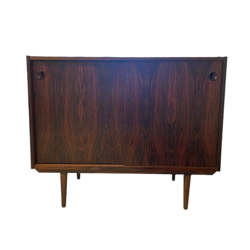 Vintage Danish Modern Style Rosewood Credenza or Record Cabinet (Available by Online Purchase Only)