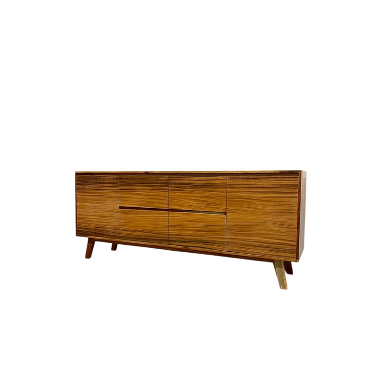 Mid Century Modern Style Credenza 2 Door 4 Drawer TV Cabinet