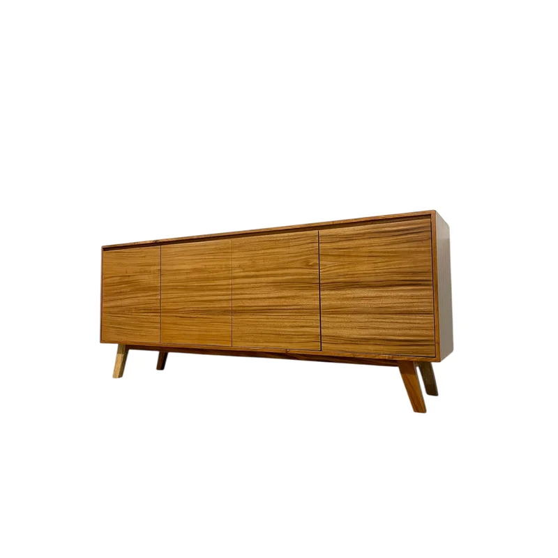 Mid Century Modern Style Credenza 4 Door TV Cabinet