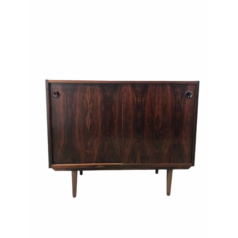 Vintage Danish Mid Century Modern Record Media Cabinet or Credenza. UK Import. (Available for Online Purchase Only)