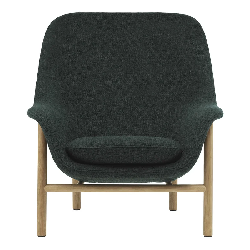 Drape High Lounge Chair - Wood Legs