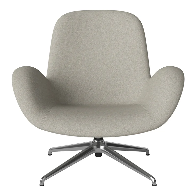 Seed Lounge Armchair - Upholstered - 4-Star Base - Chrome
