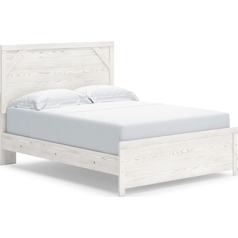 Gerridan Panel Bed - White/Gray