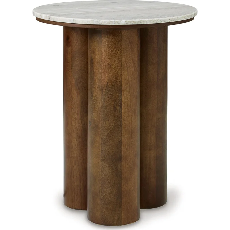 Henfield Accent Table - Beige/Brown