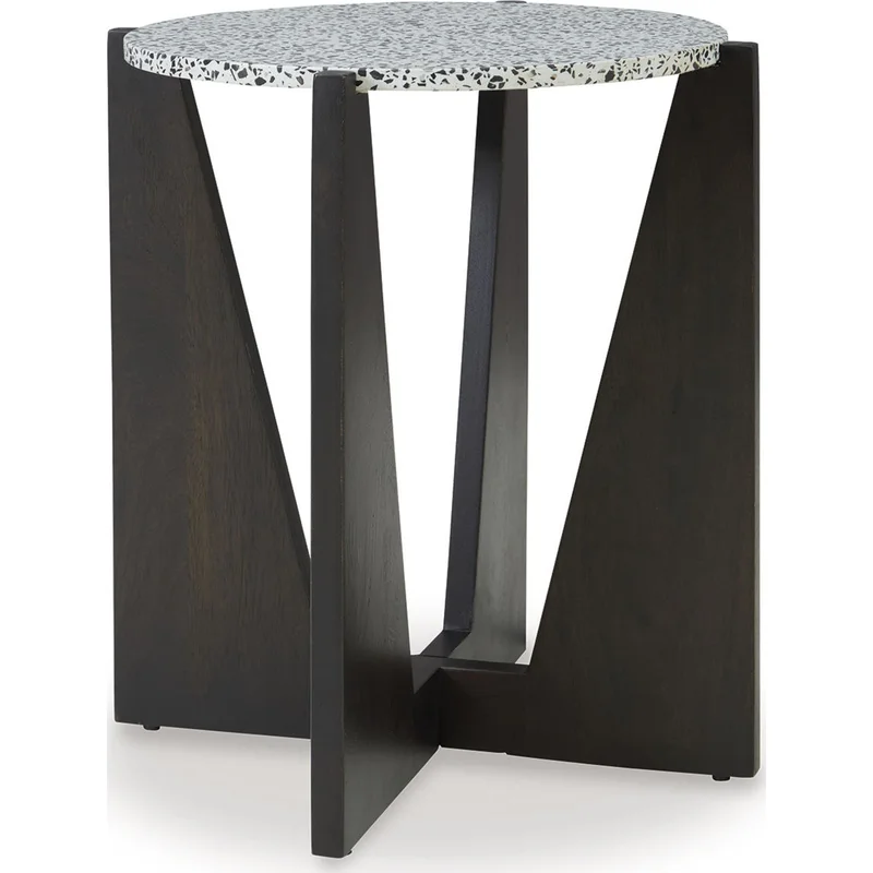 Tellrich Accent Table - Black/White
