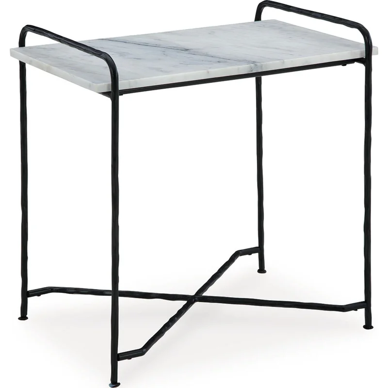 Ashber Accent Table - White/Black