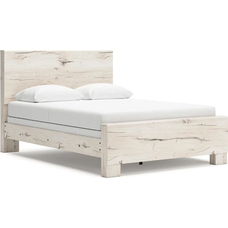 Lawroy Panel Bed - Light Natural