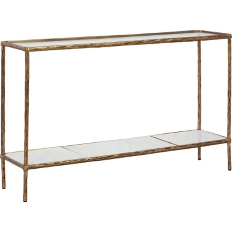 Ryandale Accent Table - Antique Brass Finish