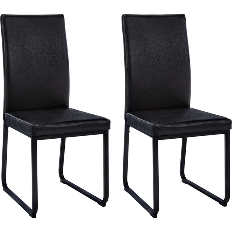 Zak Dining Chair (Set of 2) - Black - (I1106)