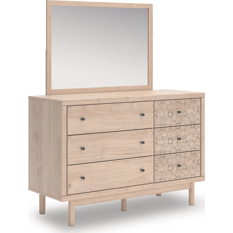 Arloster Dresser and Mirror - Tan