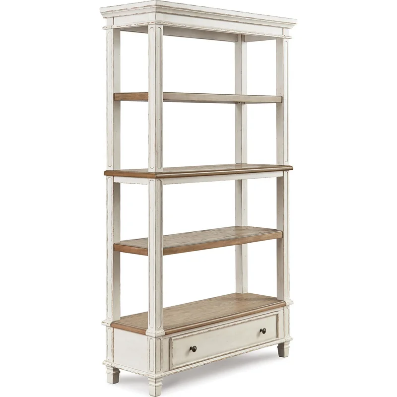 Realyn Bookcase - Brown/White