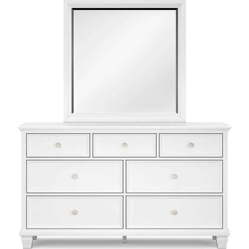 Fortman Dresser and Mirror - White