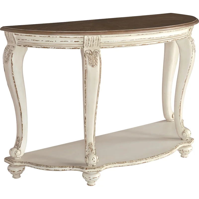 Meinertz Sofa Table - White/Brown