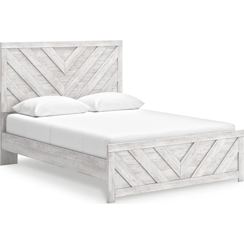 Cayboni Queen Panel Bed - Whitewash