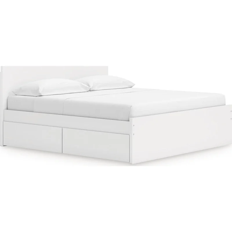 Onita King Storage Bed - White
